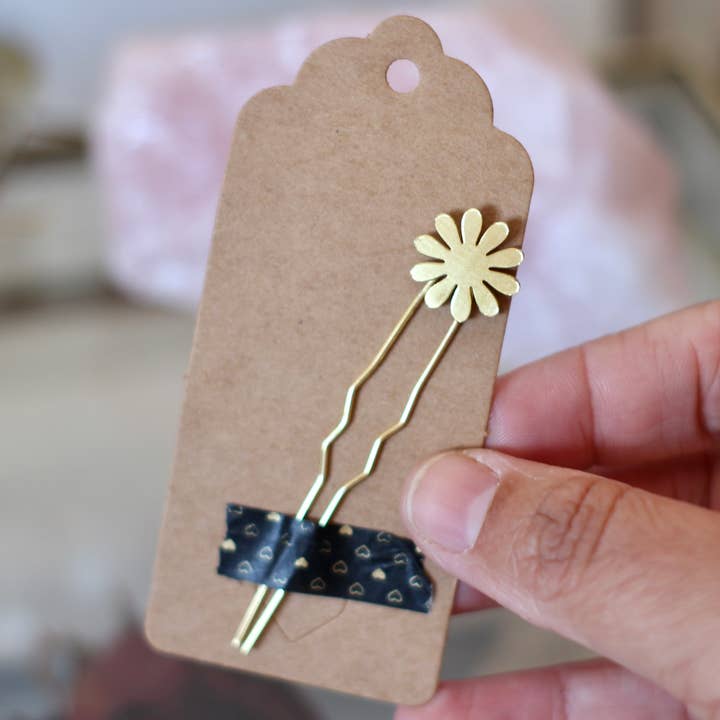 Forcina per capelli a forma di fiore, fermaglio per capelli primaverile, accessorio per capelli floreale per la vendita all'ingrosso da parte di MusaLuna