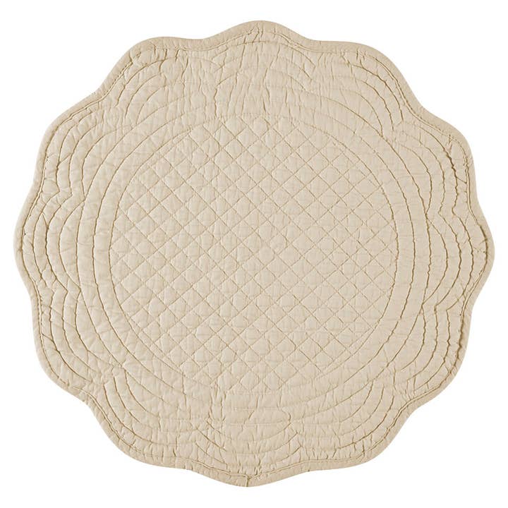KAF Home - Wholesale Placemat - KAF Home 100% Cotton Boutis Quilted Dinner Placemat - Round