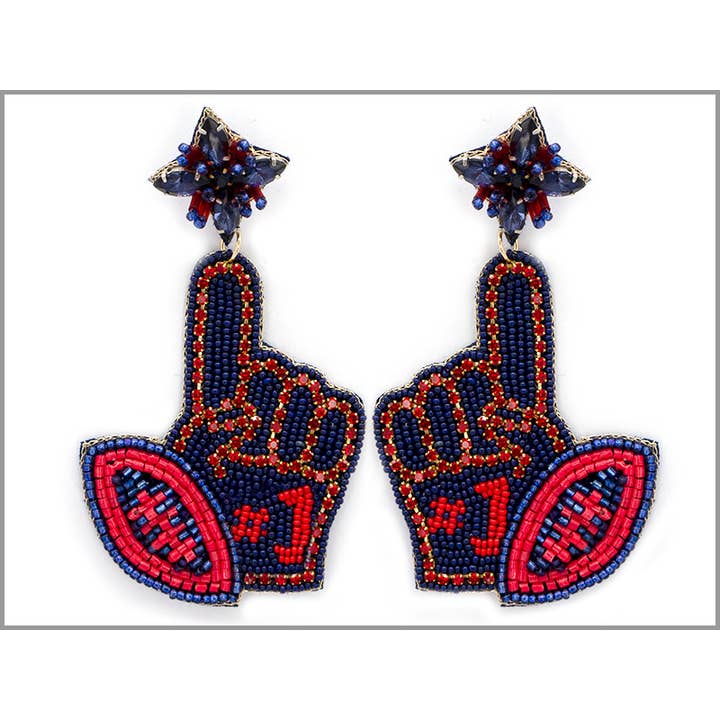 E-6925-Navy Red for wholesale by Lou & Co