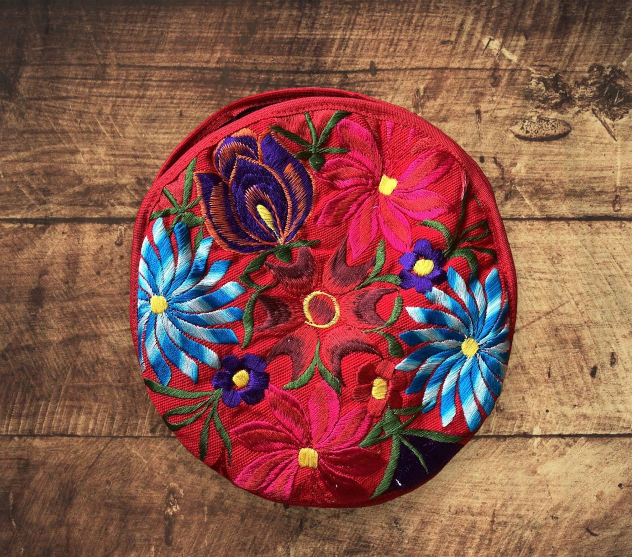 Pura Vida - Wholesale Keukengereedschap/gadget - Geborduurde tortillawarmer | Mexicaanse kleurrijke bloemen4