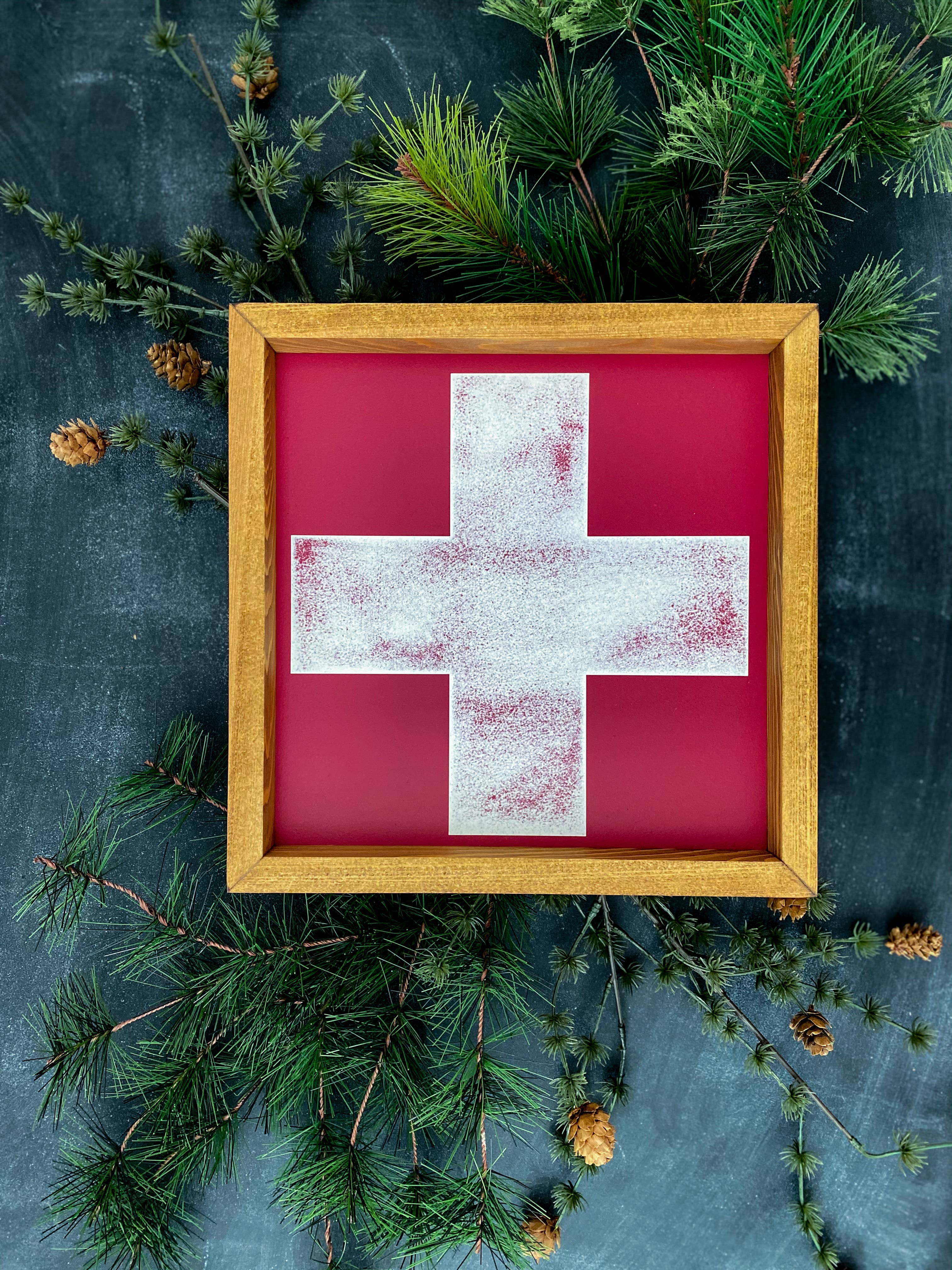 Southern Mesa Trading Co. - Wholesale Sign - Swiss Cross Wood Wall Art 4