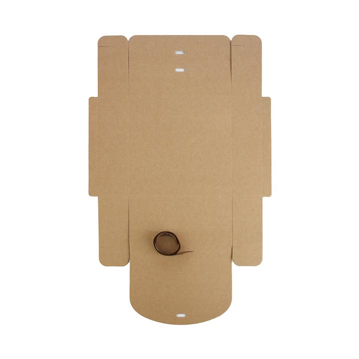 Emartbuy - Venta al por mayor Caja de regalo - Caja de Kraft Marrón de 31x25,5x8 cm Paquete de 12 con Cinta Azul Oscuro