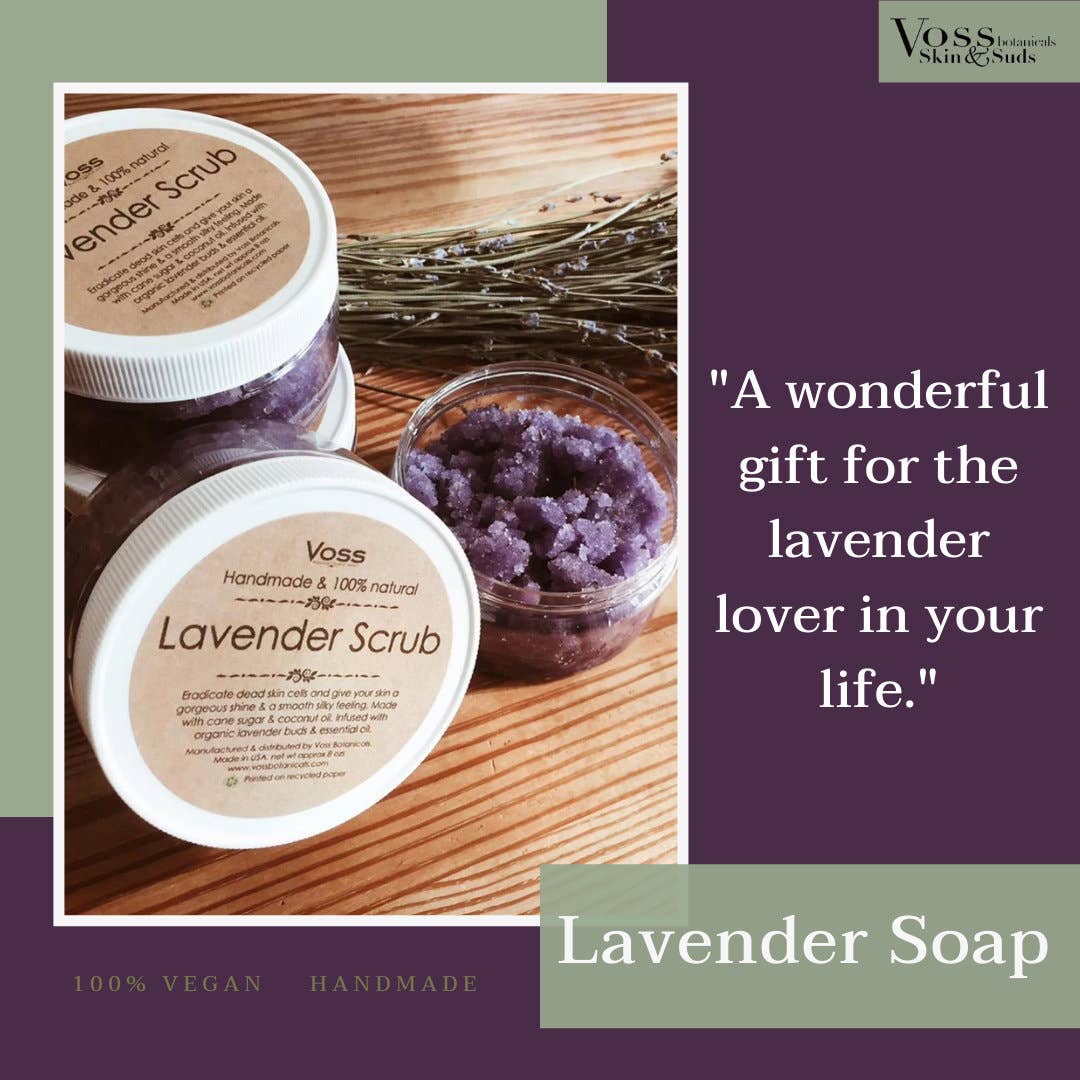 Voss Botanicals, LLC - Wholesale Body Scrub/Exfoliant - Lavender Scrub | Body Scrub | Lavender Sugar | Exfoliating | Skin Brightening | Gift | Skin Care | Skin Polishing Scrub | Vegan Scrub5