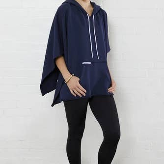 Everyday Poncho Navy for wholesale by Caryn Lawn