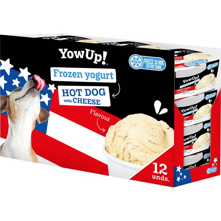 Hofman Animal Care - Wholesale Pet Treats - Dog - YowUp! Frozen Yogurt YowUp Ice Cream Yogurt HOT DOG CHEESE2