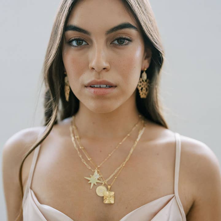 Acute Designs – Engroshandel Halskæde med vedhæng – Dobbelt Shooting Star halskæde, Dainty, Guld, Celestial3