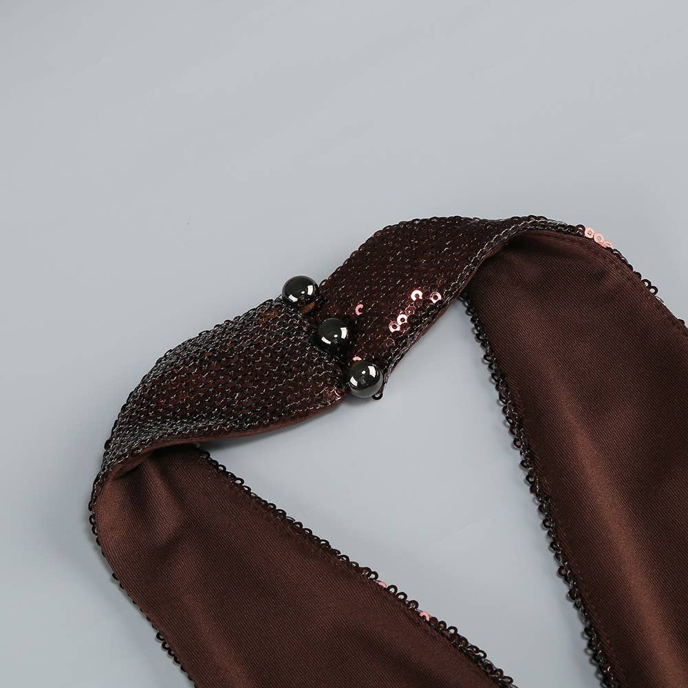 Productseeker - Vendita all'ingrosso Tuta intera - Donna - JP018 Tuta con paillettes dorate, scollo all'americana e vita plissettata16