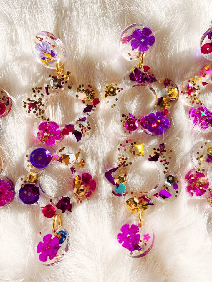 Kaleidoscope x Coco's Musings Hyo Jin Flower Earrings for wholesale by Coco's Musings