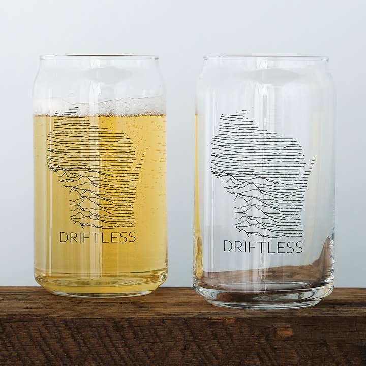 Driftless Wisconsin Can Glassware, screen printed tumbler for wholesale by Vital Industries