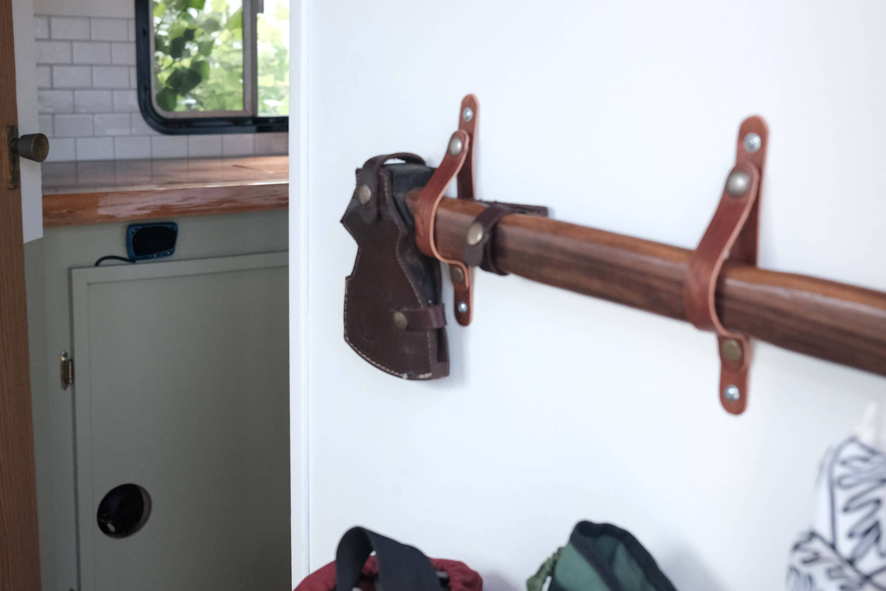 Small Truck Campers - Wholesale Wall Hook - Leather Axe Display/Holder8