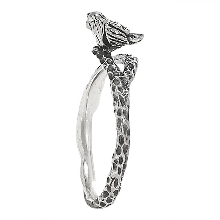 Bird On A Branch sterling zilveren ring voor wholesale door Tiger Mountain Jewelry