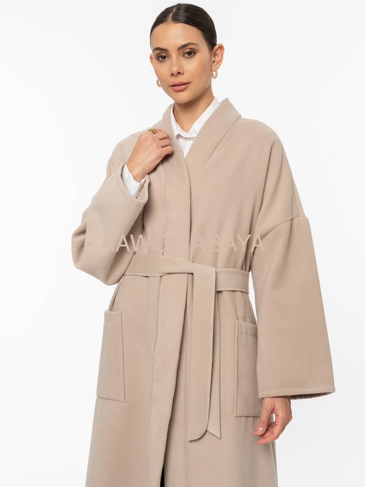 Long Winter Coat - Length 145 cm - 2160 for wholesale by Aawoe Abaya