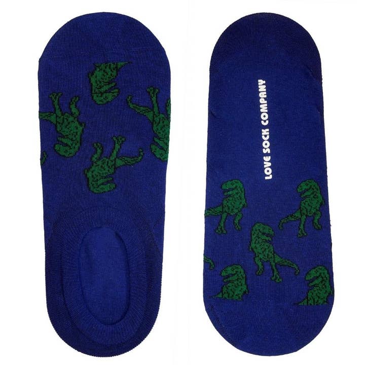 Chaussettes dinosaure T-Rex No-Show (unisexe) pour la vente par Love Sock Company