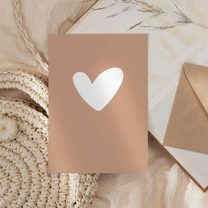 Carta | Coração castanho por atacado de NynkeOntwerpt