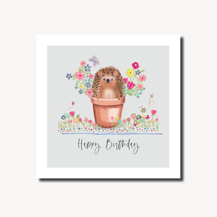 Vaso de Plantas Hedgie | Bonita Lilly | Cartões de aniversário com animais por atacado de Marina B