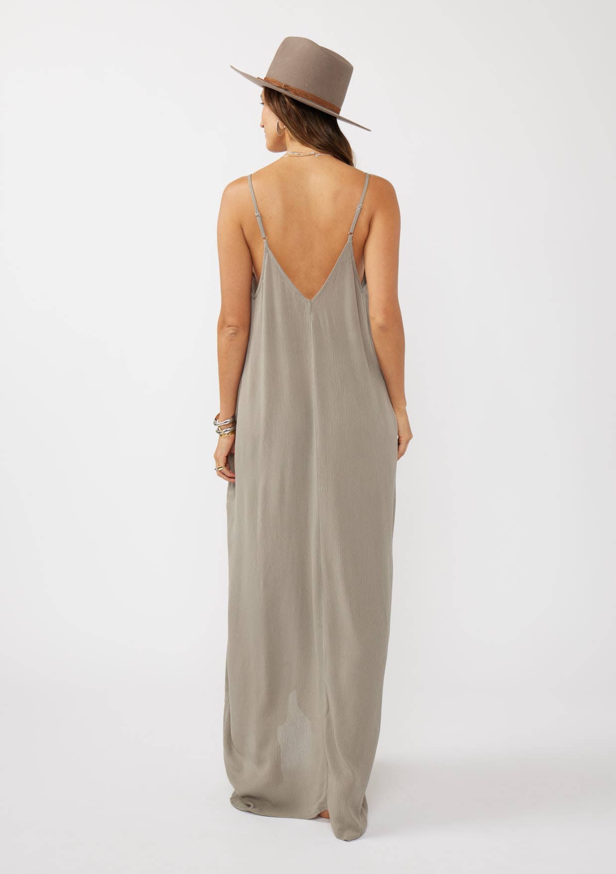 Lovestitch - Wholesale Dress - Women's - The Original V-Neck Cocoon Maxi Dress with Pockets15