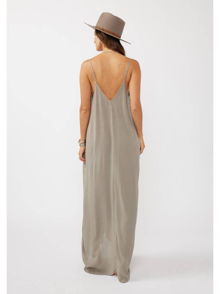 Lovestitch - Wholesale Dress - Women's - The Original V-Neck Cocoon Maxi Dress with Pockets15