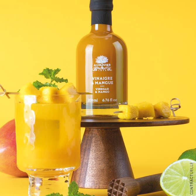 Gourmet Food Solutions, Inc. - Wholesale Vinegar - Mango & Vinegar, A L'Olivier 200ml glass bottle3