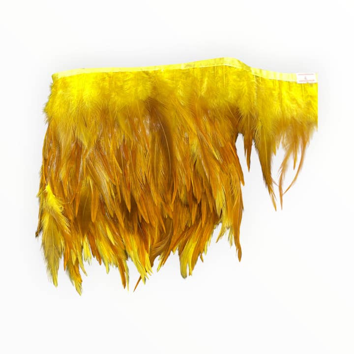 Ostrich Feather Trim - Yellow for wholesale by City Fabrics