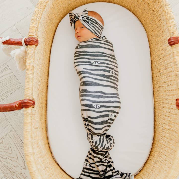 Knit Swaddle Blanket - Mummy for wholesale by Copper Pearl