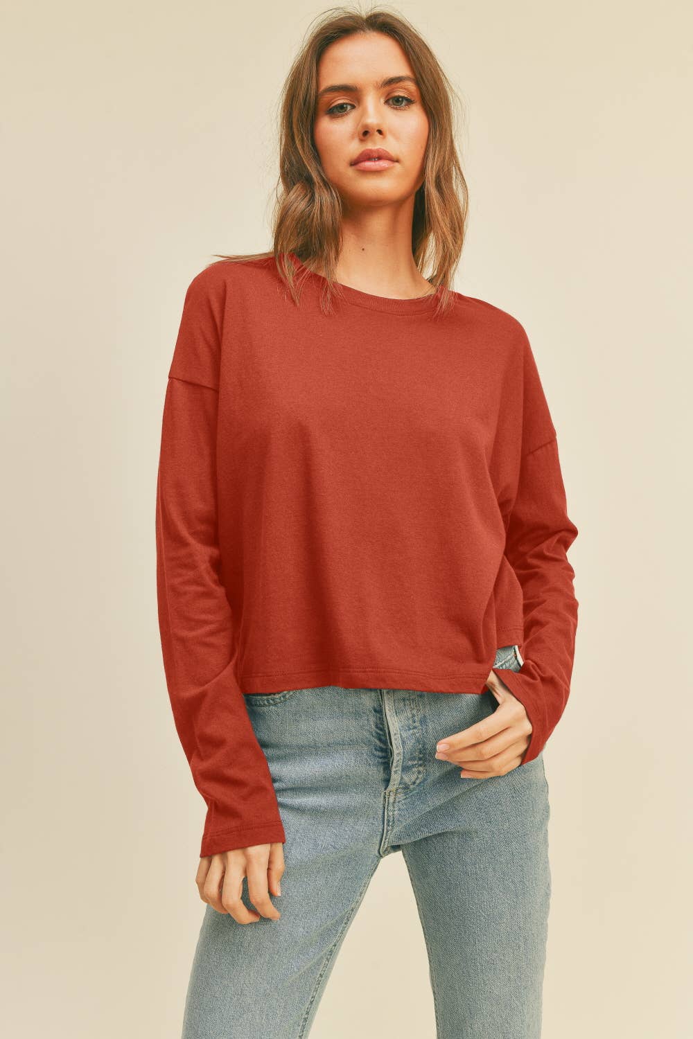 Honestee - Wholesale T-Shirt - Women's - Blank Long Sleeve T-Shirt23