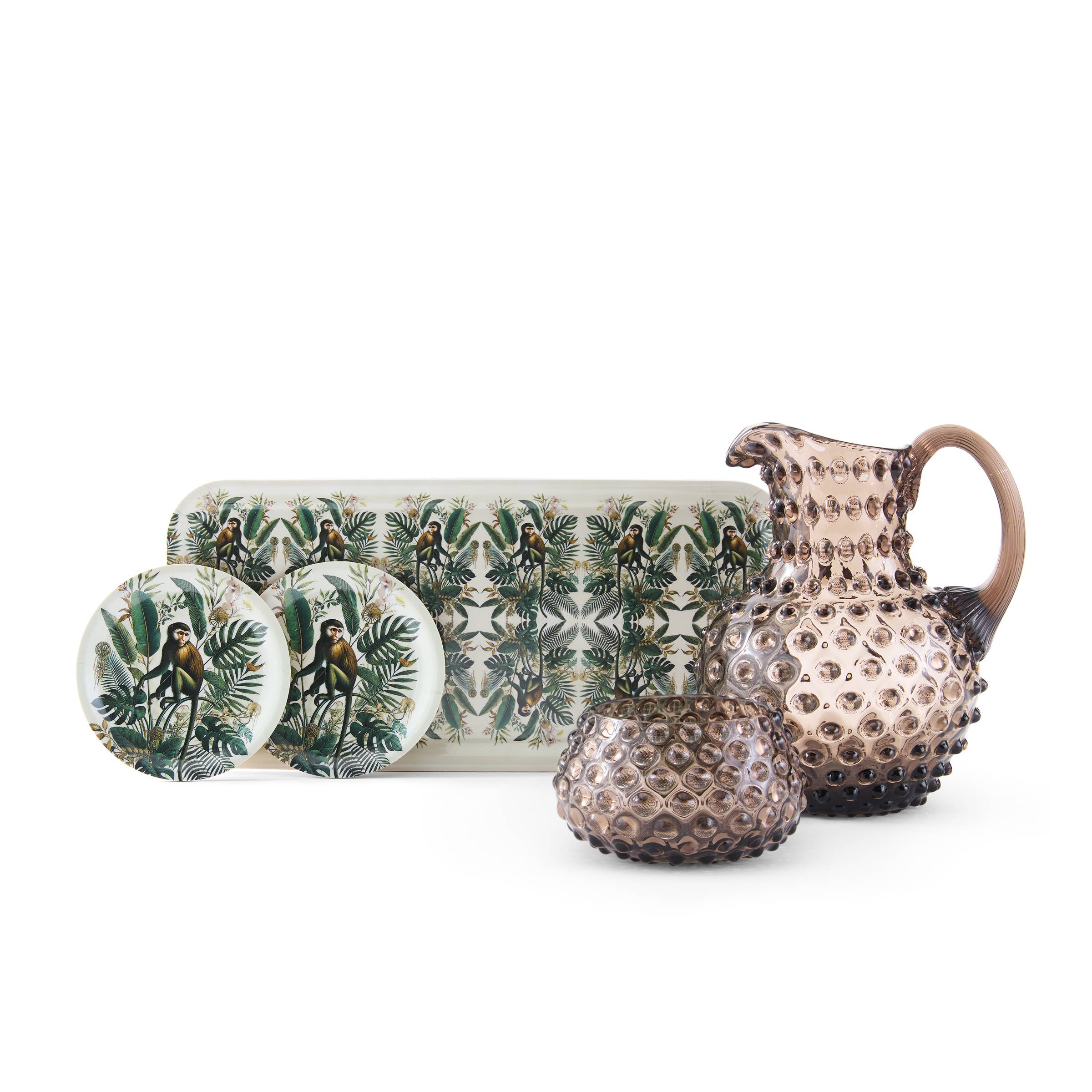 Maure Luxury Gifts - Wholesale Jug - Hobnail Creamer | Smoky Amaro | 1L | Bohemian Crystal1