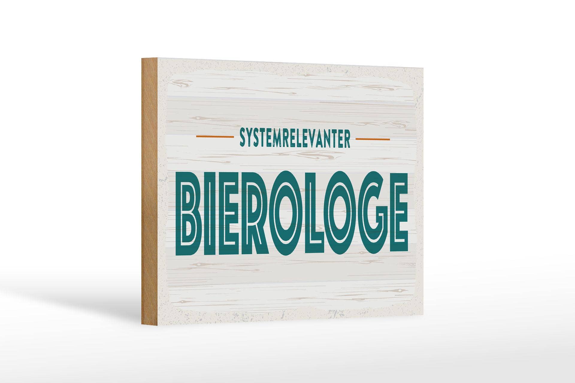 Femer - Wholesale Sign - Wooden sign alcohol 18x12 cm system-relevant Bierologist decorative sign0