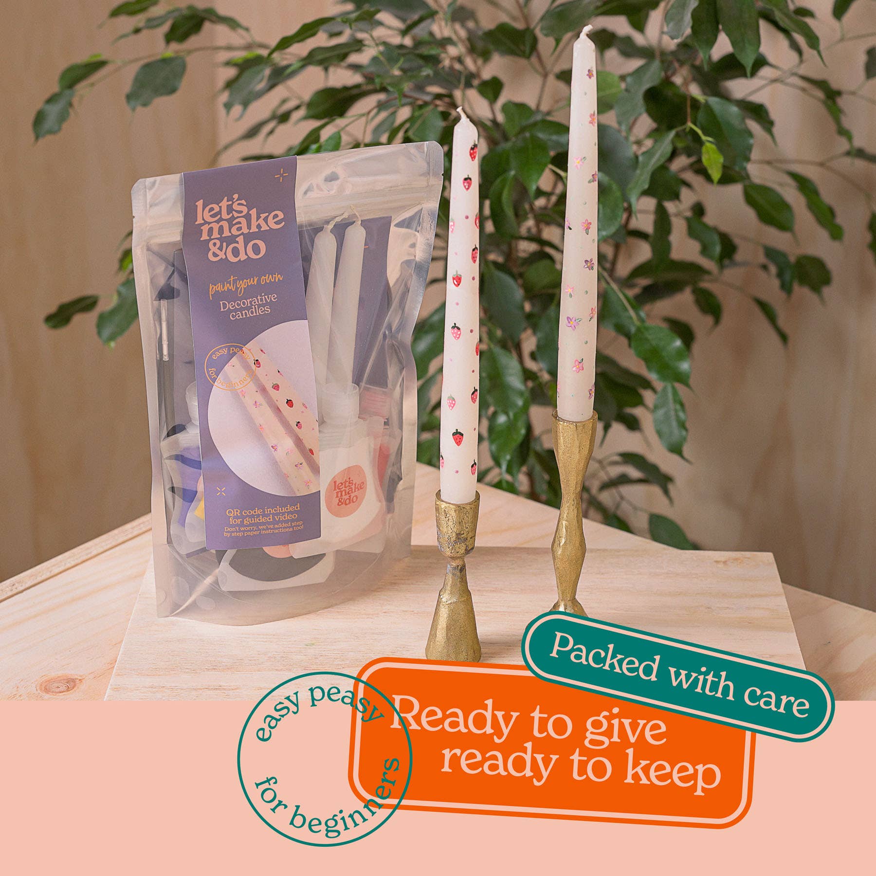 Let's Make & Do - Vente Kit de bricolage - Kit de peinture pour bougies décoratives à personnaliser6