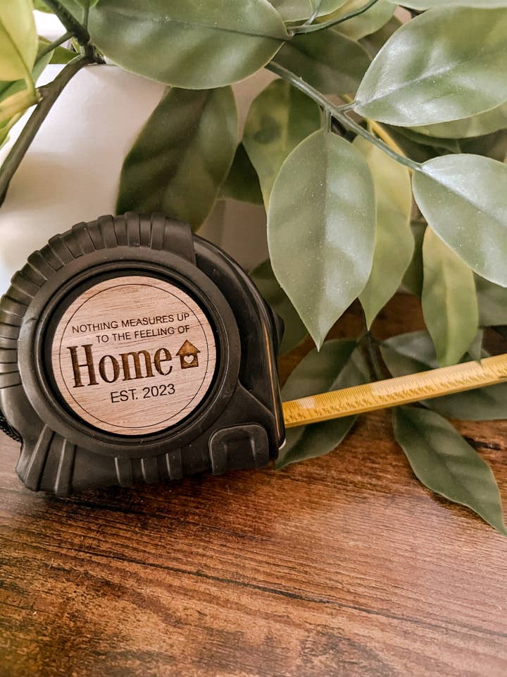 Measuring Tape with Custom logo or phrase for wholesale by Home Bound Custom Decor
