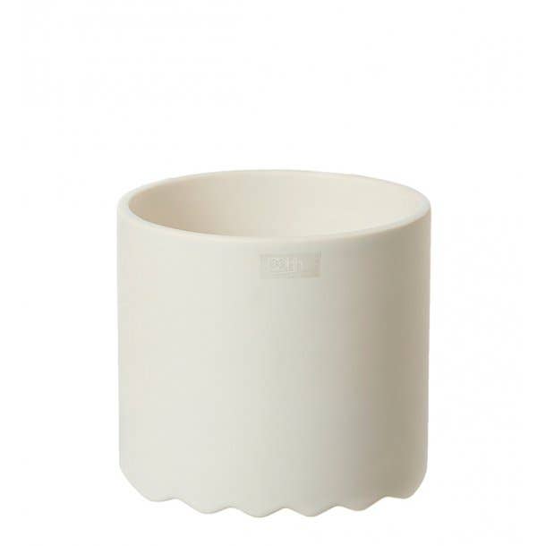 Lübech Living - Wholesale Plant Pot - Wave Pot, White Matte0
