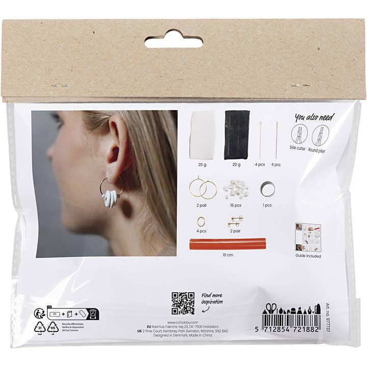 Hobbygroep - Wholesale DIY Craft Kit - CC Mini Hobby Set Jewelry Clay Earrings Black White1