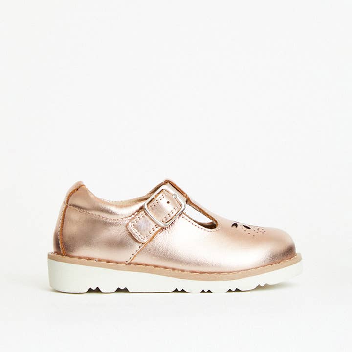 Zapatos Luna Rose Gold Metallic para niñas para venta al por mayor de PRENTA Shoes
