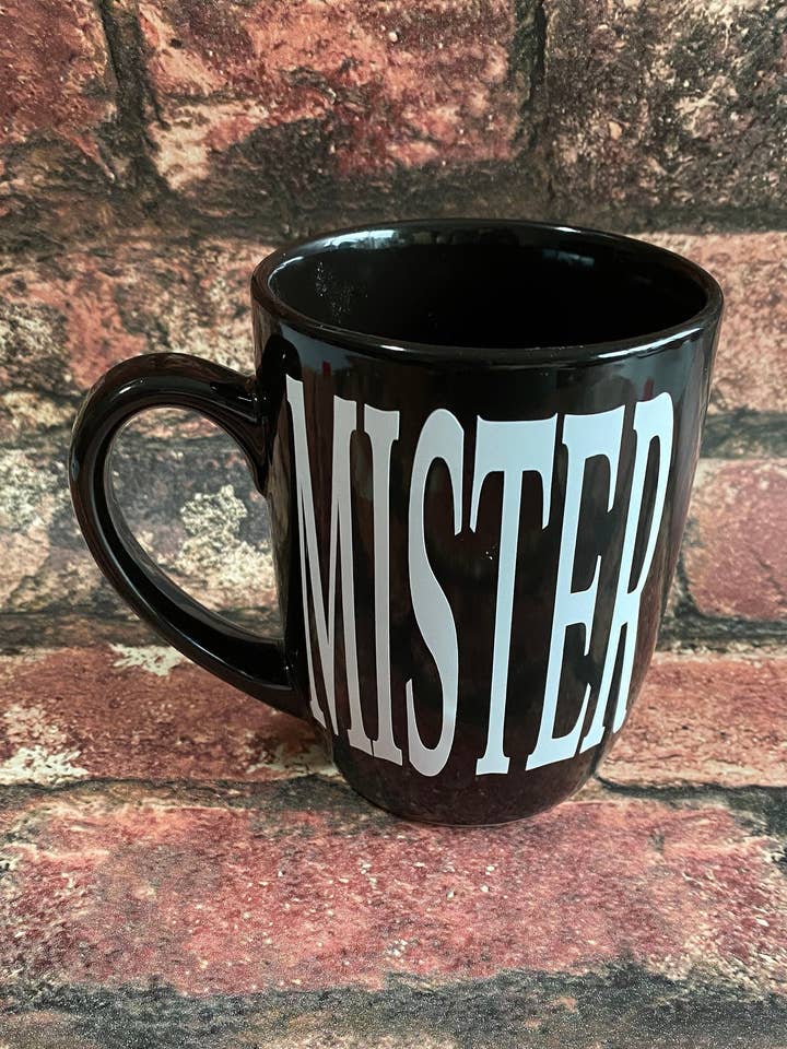 Mister - Custom Color Collar Wine Glass or Mug for wholesale by Persephones Fates