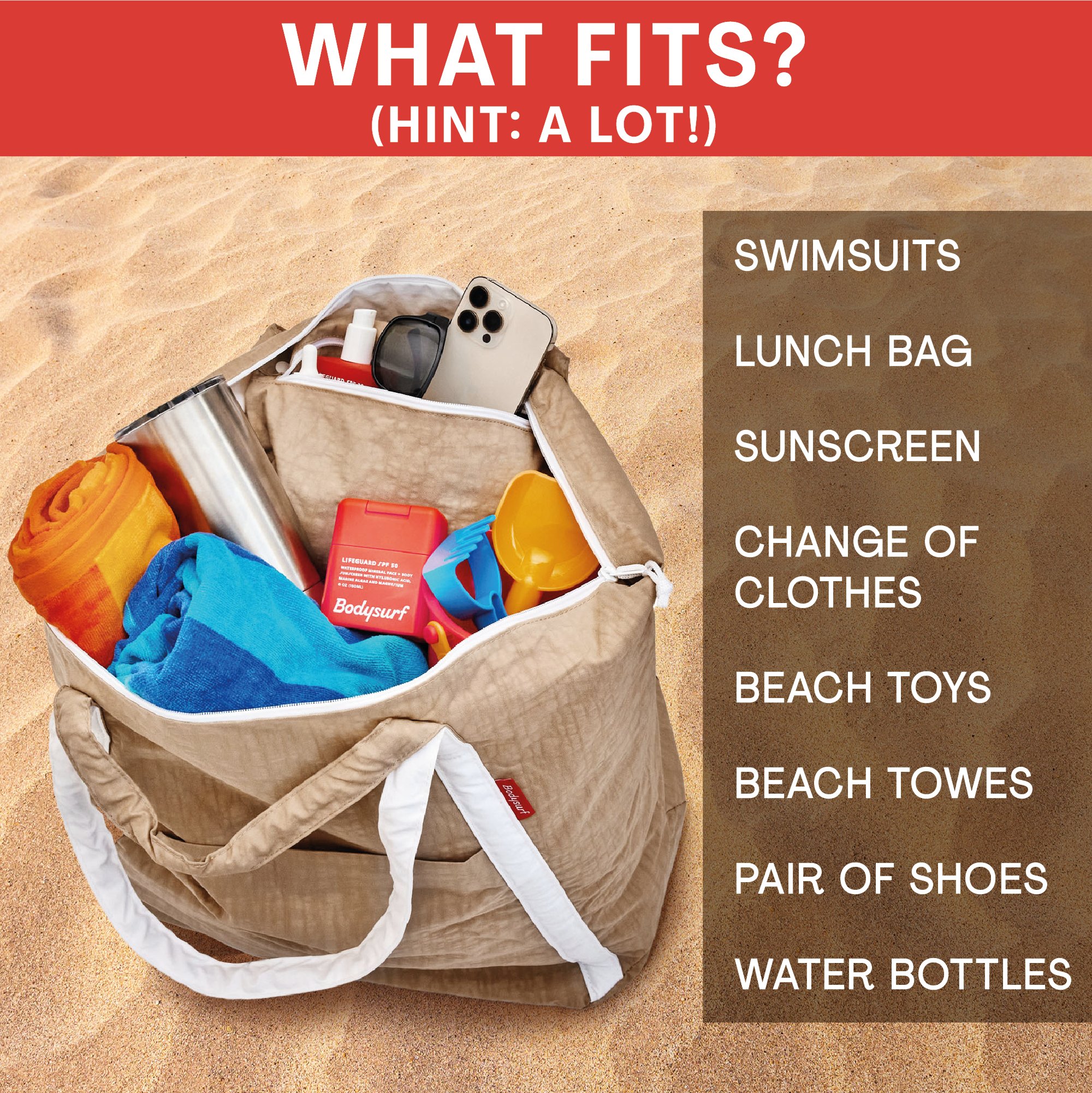 Bodysurf – Saco de praia por atacado – Bolsa de Praia Impermeável Extra Grande em Nylon Ripstop1