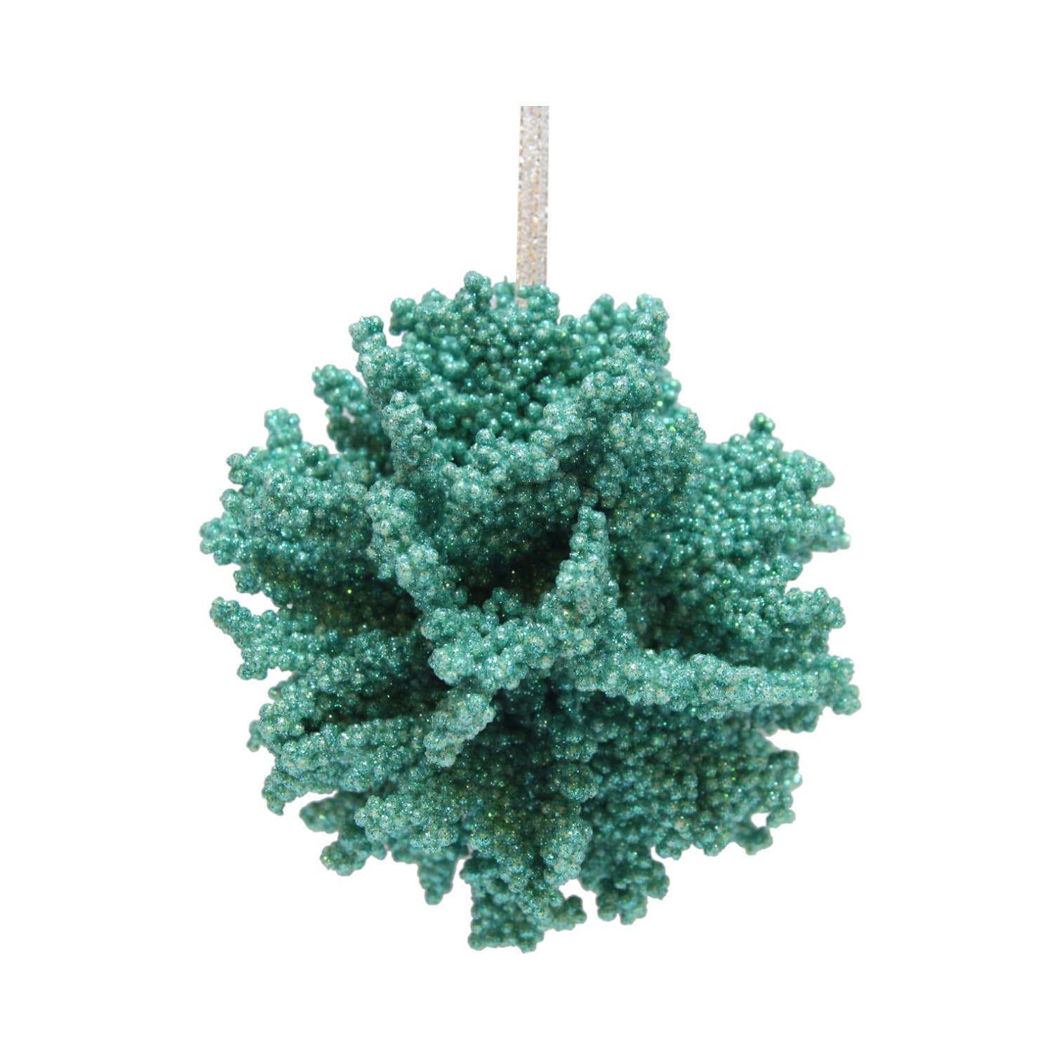 December Diamonds – wholesale Ornament – Aqua Coral Ball Orn0