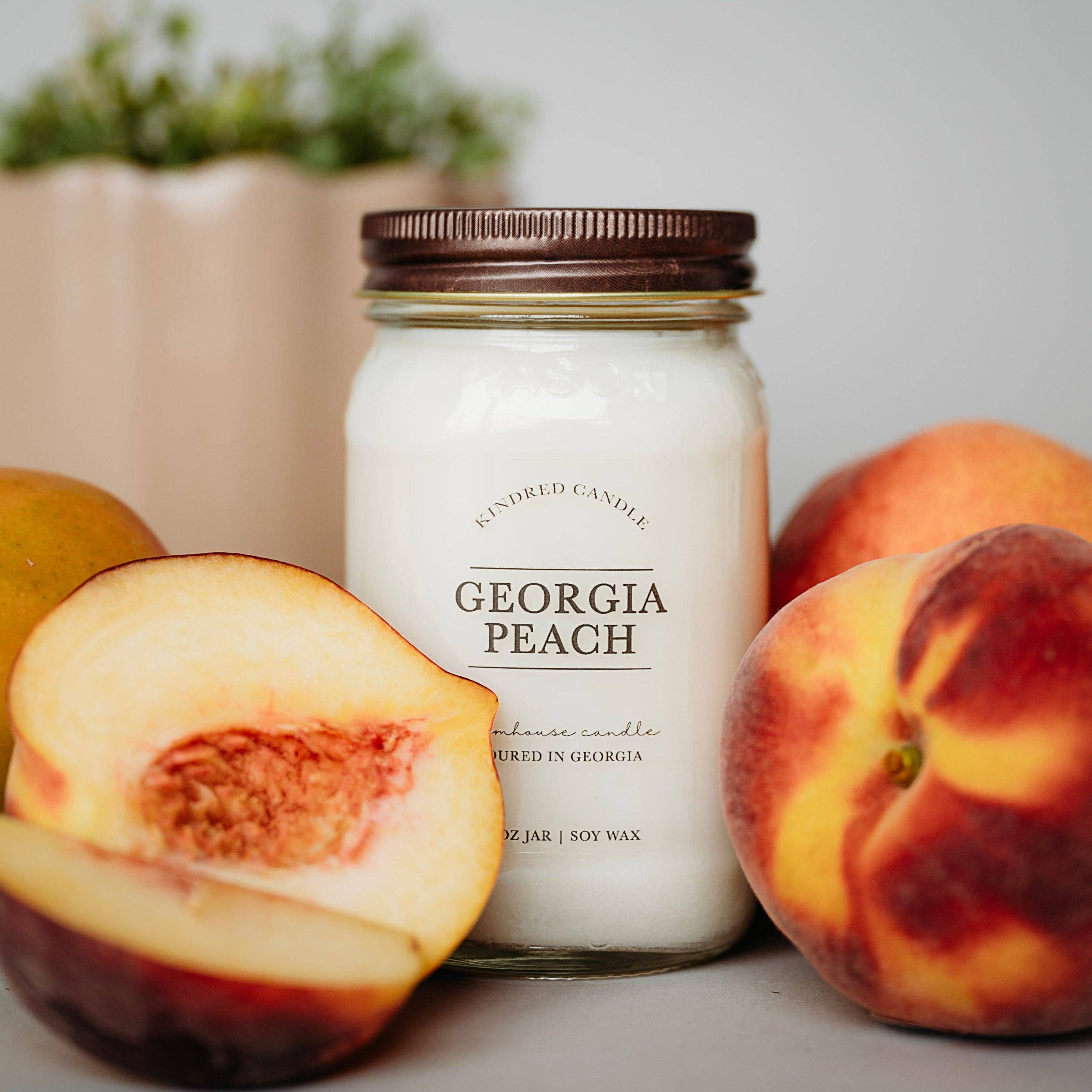 Kindred Candle - Wholesale Jar/Filled Candle - Georgia Peach 16 oz2