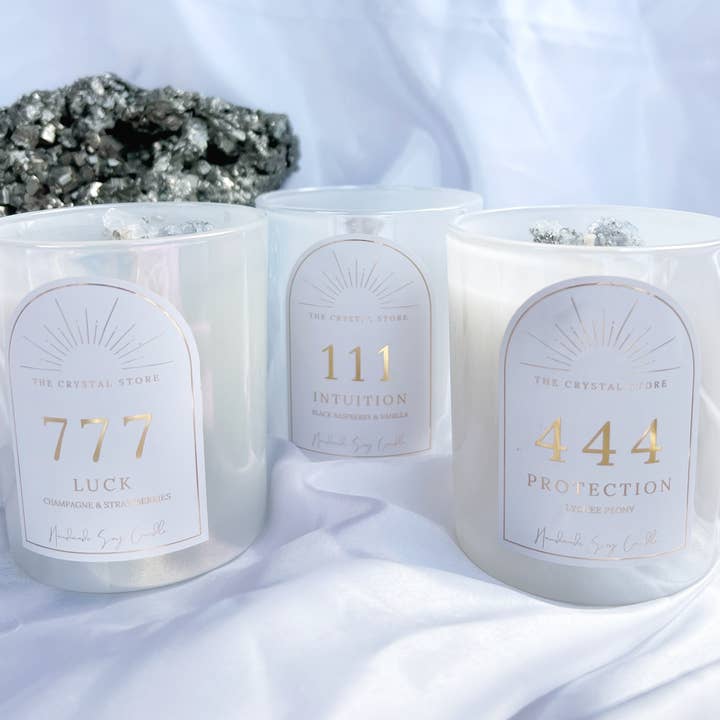 Manifest Angel Number Crystal Candles and other Purchase Wholesale metaphysical goods. Free Returns & Net 60 Terms on Faire trending on Faire.