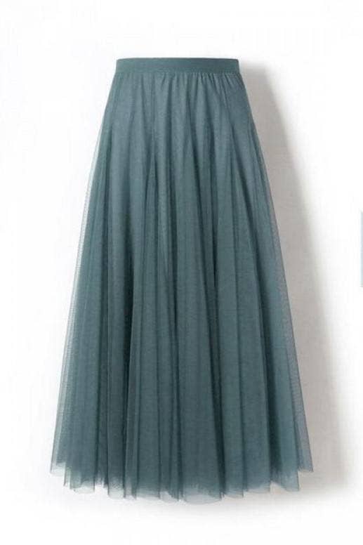 Rosa Clothing - Wholesale Skirt - Women's - 20 colors Ethereal Flowy Elastic Waist Pleated Tulle Skirt1
