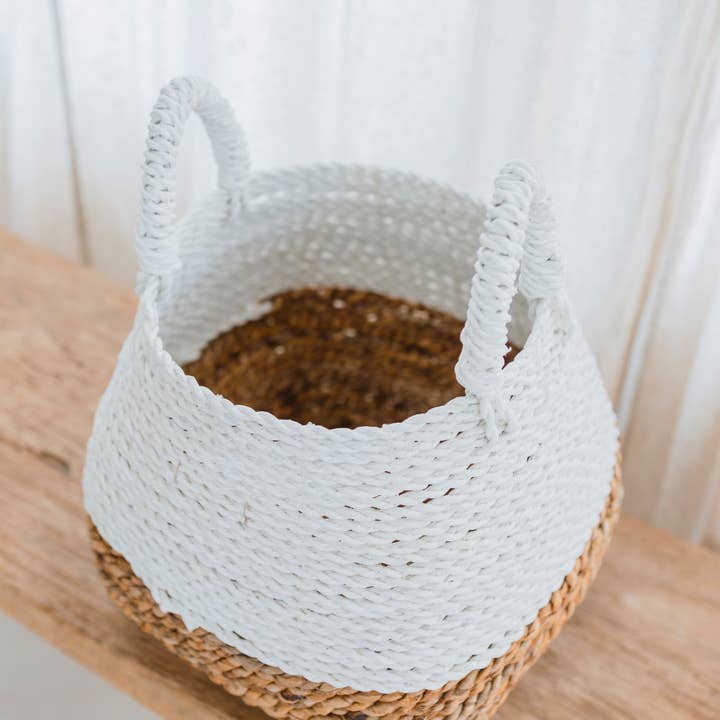 Soeji - Wholesale Basket - Woven Storage Basket White – Boho Decora Basket MAJALENGKA2