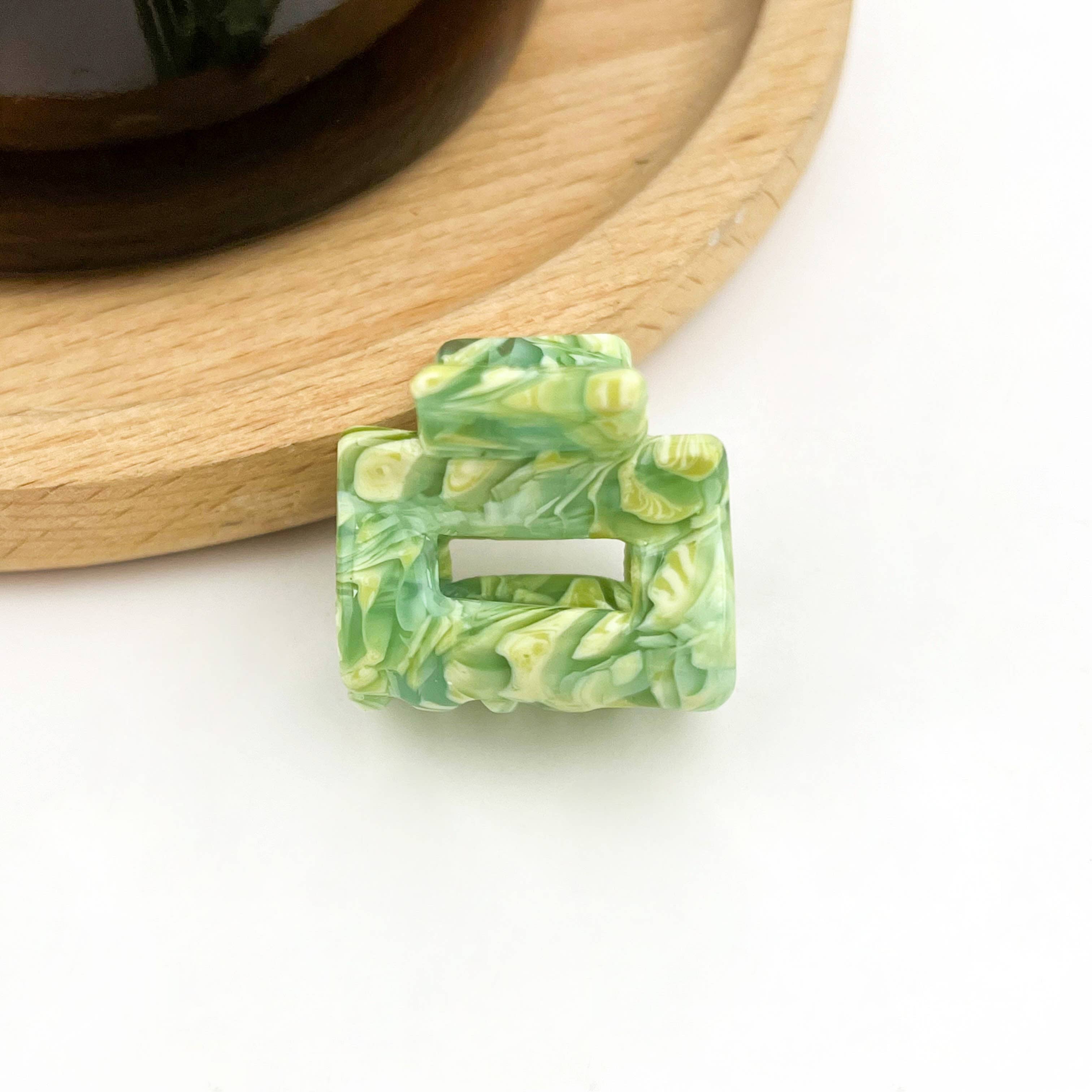 TheDivaSoap - Wholesale Hair Clip - Women's - 0.98'' Acetate Colorful Mini Square Hair Claw Clip0