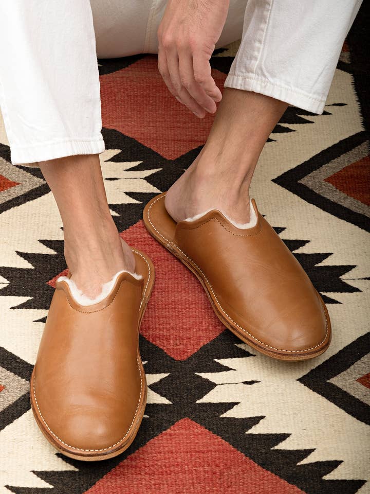 WP Standard – wholesale Slippers – Men's – Mr. Grumpy Sheepskin Slippers