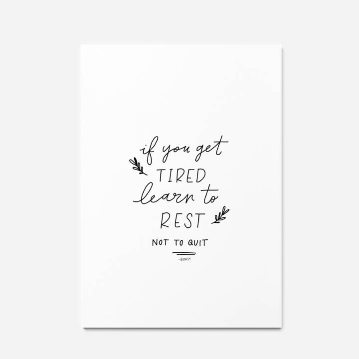 Learn to Rest Print for wholesale by In the Daylight