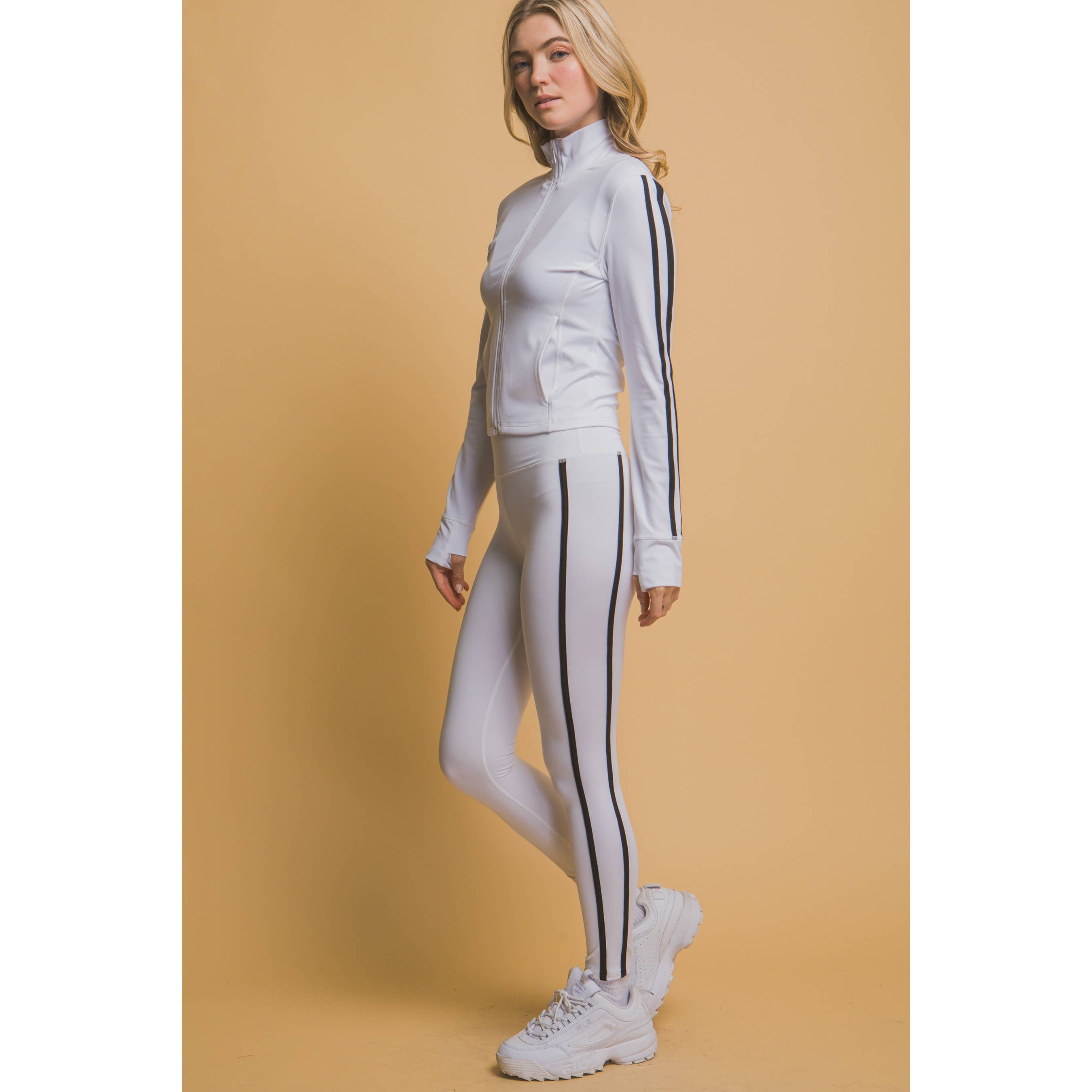 Style Up - Wholesale Athletic/Lounge Leggings - Women's - Side Stripe Leggings Pants11