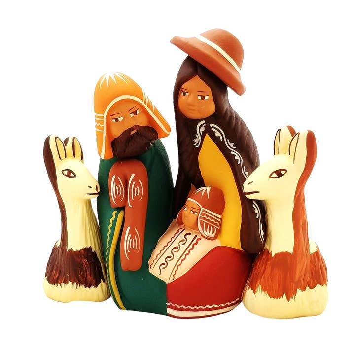 Ceramic Holy Family Nativity - Peru for wholesale by Sedona Spirit
