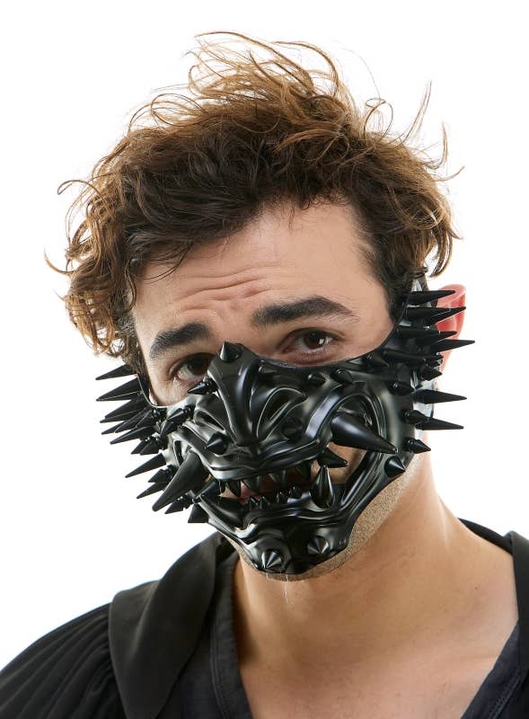 KBW Global Corp. - Wholesale Costume - Unisex - Black Spikes Oni Mask0