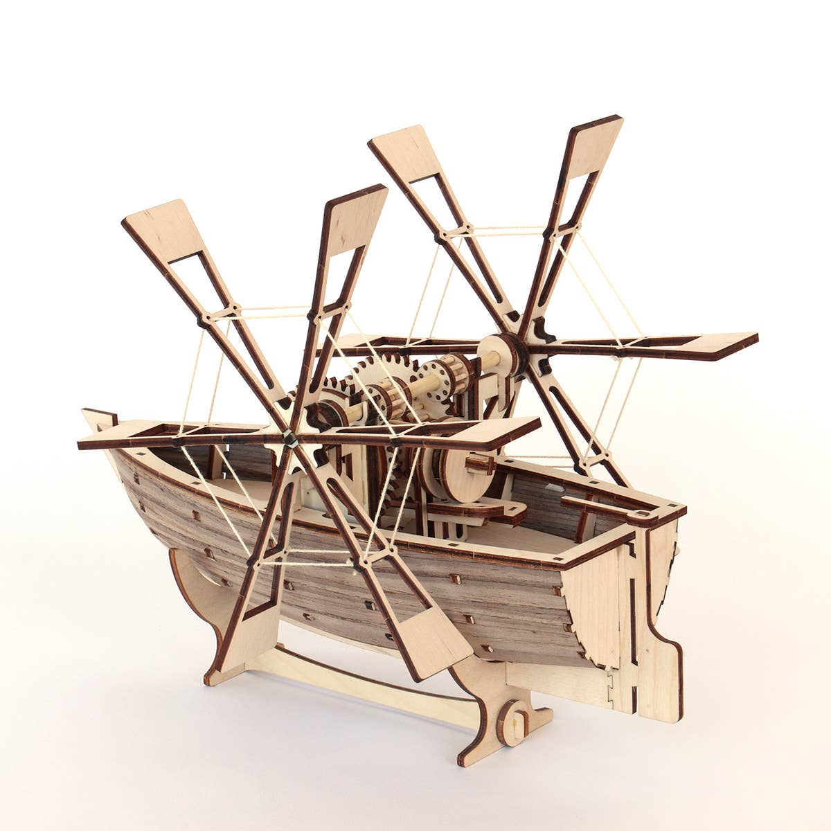Dahimo - Wholesale DIY Craft Kit - Leonardo da Vinci Paddle Boat - Functional Wooden Model Kit1
