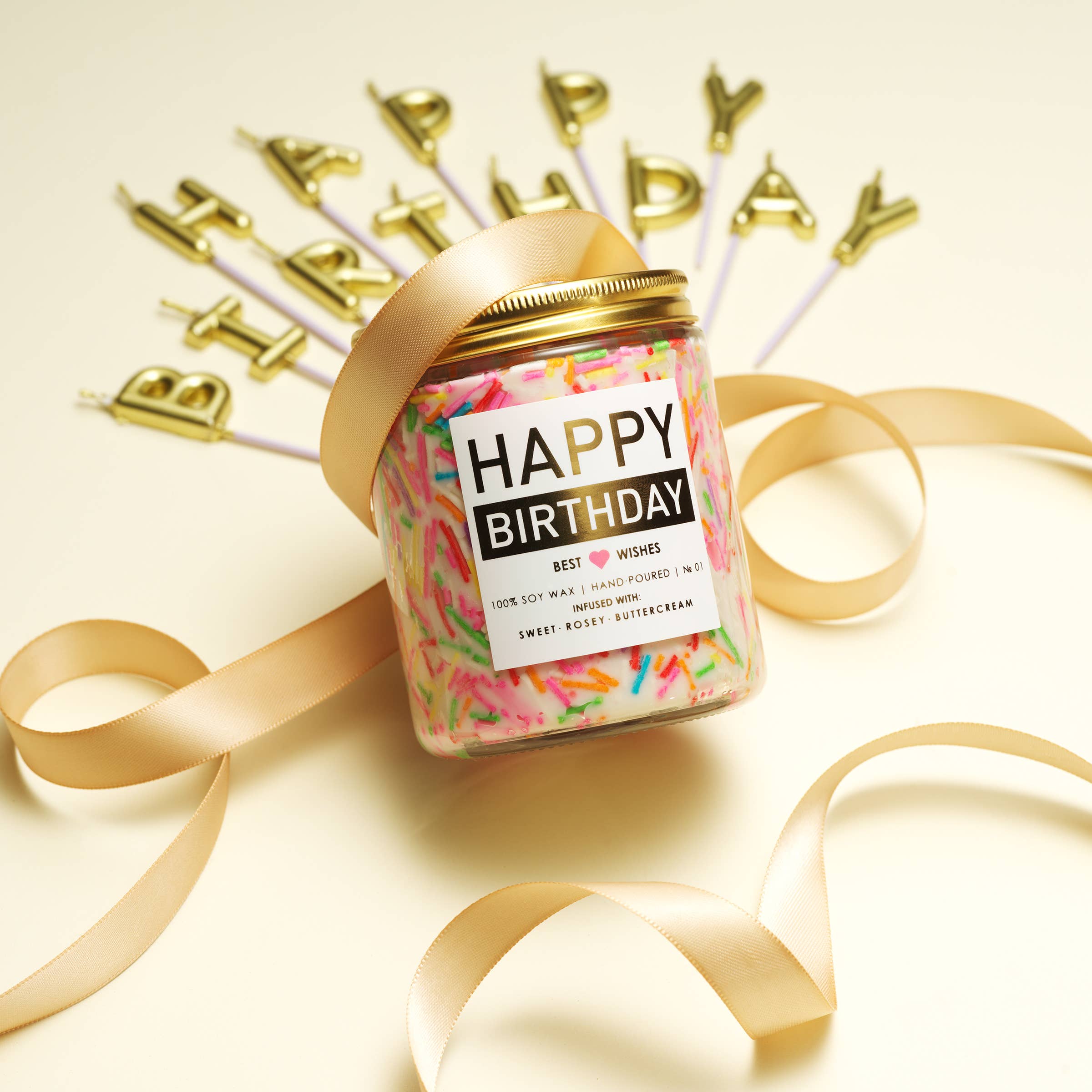 Lovery - Wholesale Jar/Filled Candle - Birthday Gifts for Mom, Happy Birthday Candle with Sprinkles2