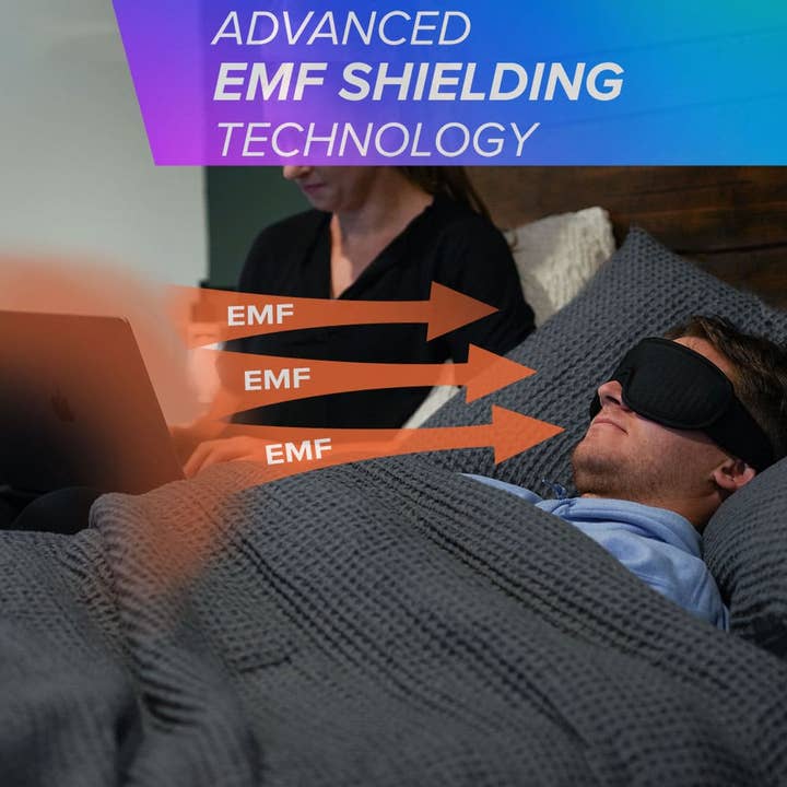 Black EMF Radiation Protection Sleep Mask for wholesale on Faire