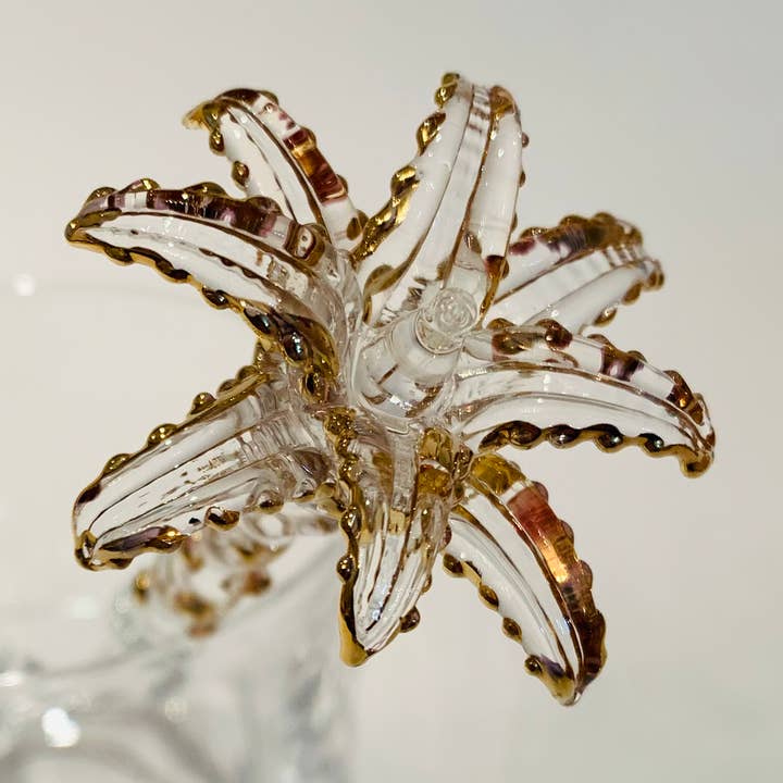 Dandarah – Großhandel Cocktailstäbchen – Handgefertigter Cocktail-Rührstab aus Glas mit goldbemalter Palme0