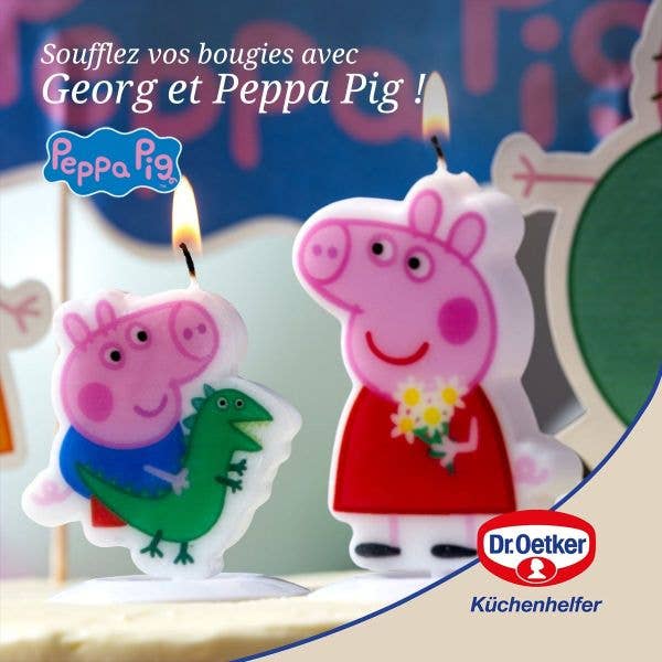 Dr. Oetker - Venta al por mayor Velas de diseño llamativo - Juego de 2 velas de cera con personajes para cumpleaños